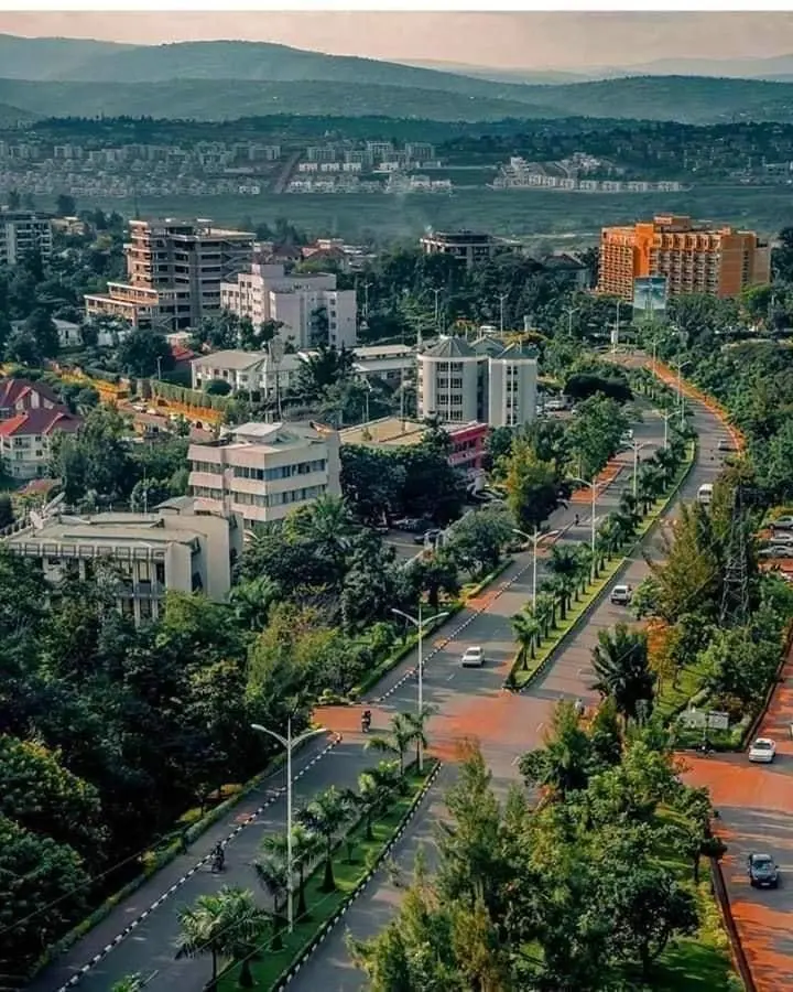 Aerial view of Kigali, Rwanda, home of the Nexus Institute of Innovation and Technology